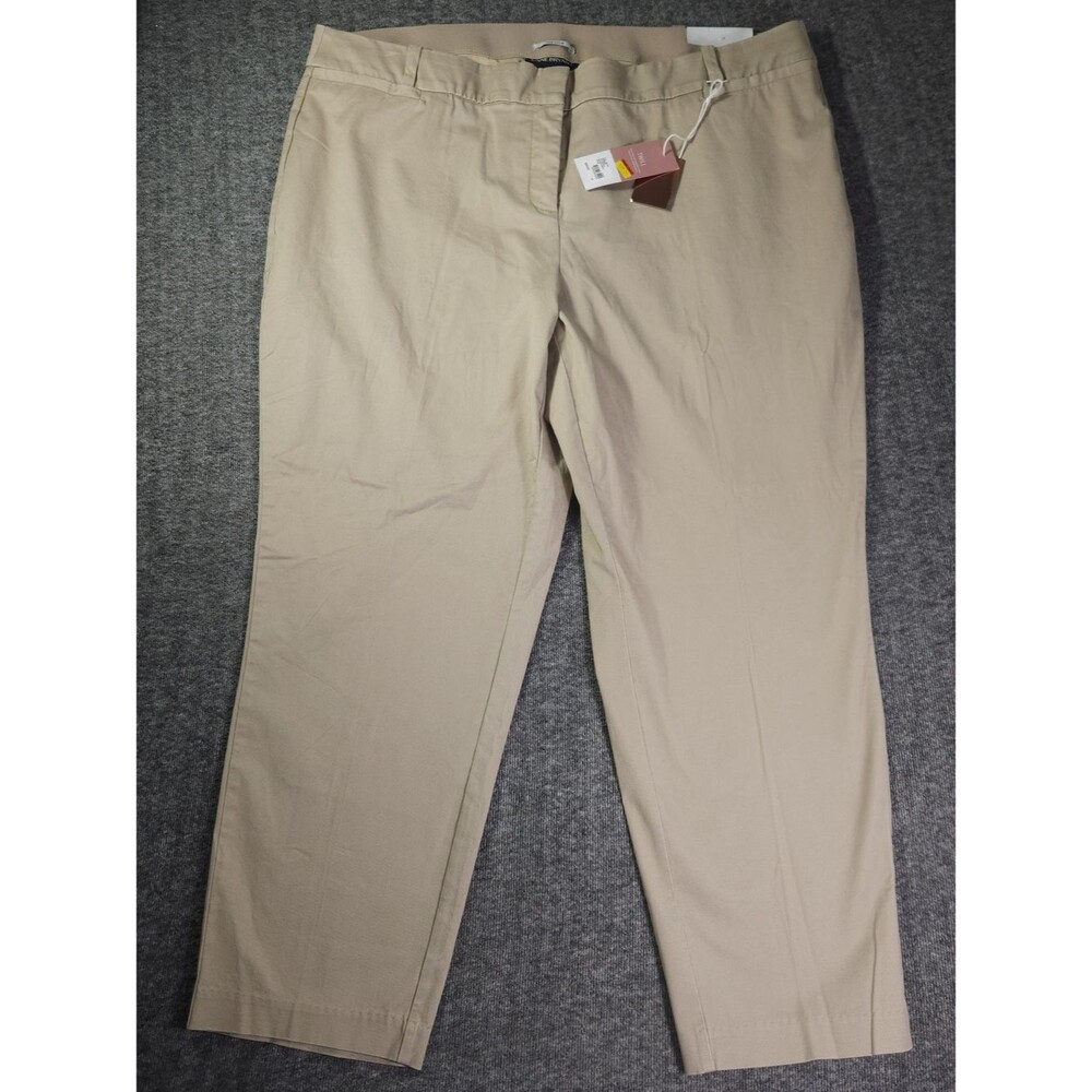 Lane Bryant The Allie Size 18 Flat Front Khaki Pants Slim Ankle
